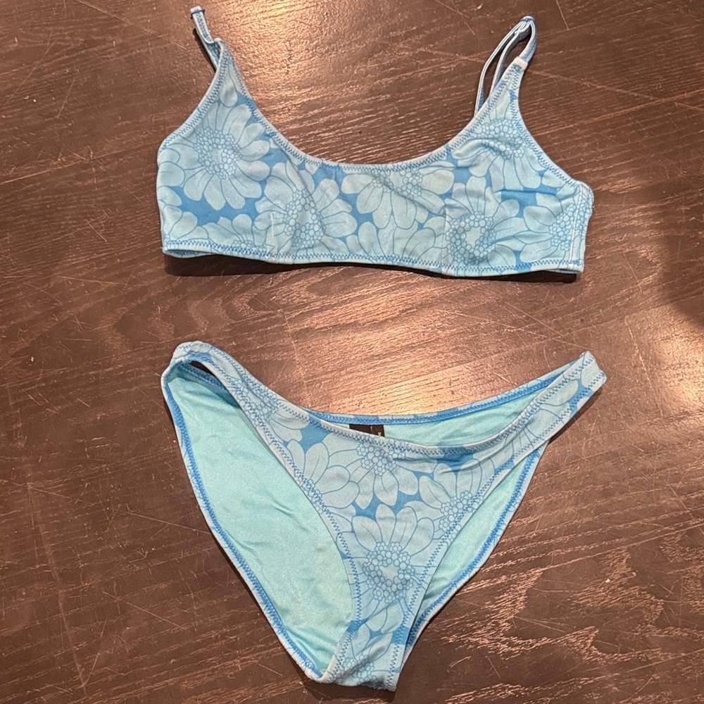 Triangl blue floral bikini